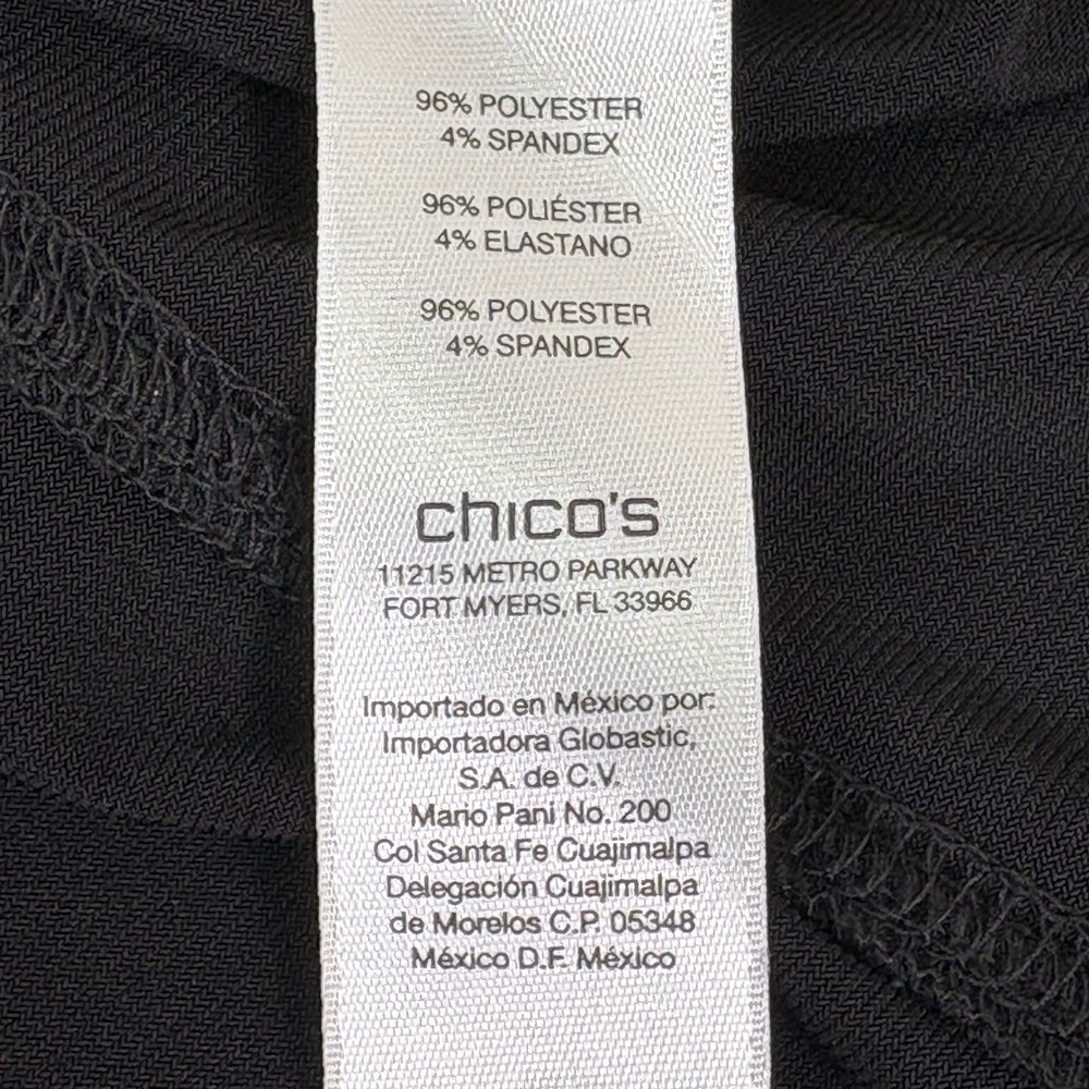 Chico's  Black Sleeveless Packable Button Up Stretch Shirt Maxi Dress Sz 2/US 14 - Picture 8 of 14